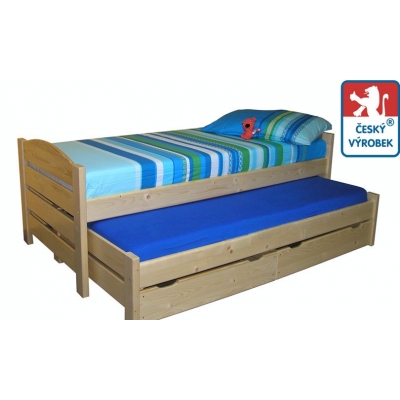 Dětská postel s přistýlkou Hanka - z masivu 1180826