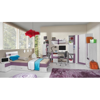 Detská izba Delbert B - fialový alebo popolovej odtieň
