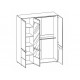 Šatní skříň LAOS 3D - dub sonoma truflový/bílý lesk